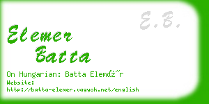 elemer batta business card